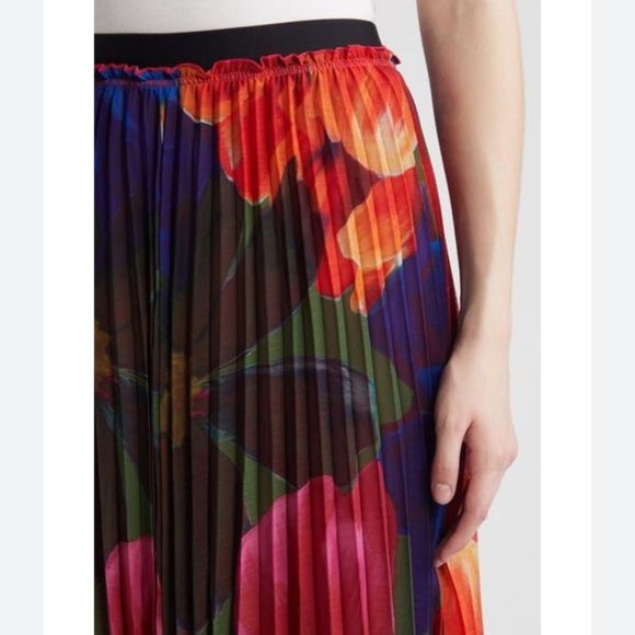 TED BAKER Evola floral-print midi skirt - Picture 3 of 5